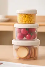 食品用保鮮ケース【円形・密閉型・フルーツや調味料収納に最適】