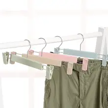多機能パンツハンガークリップ【5本入り・スチール製・滑り止め・クローゼット用】