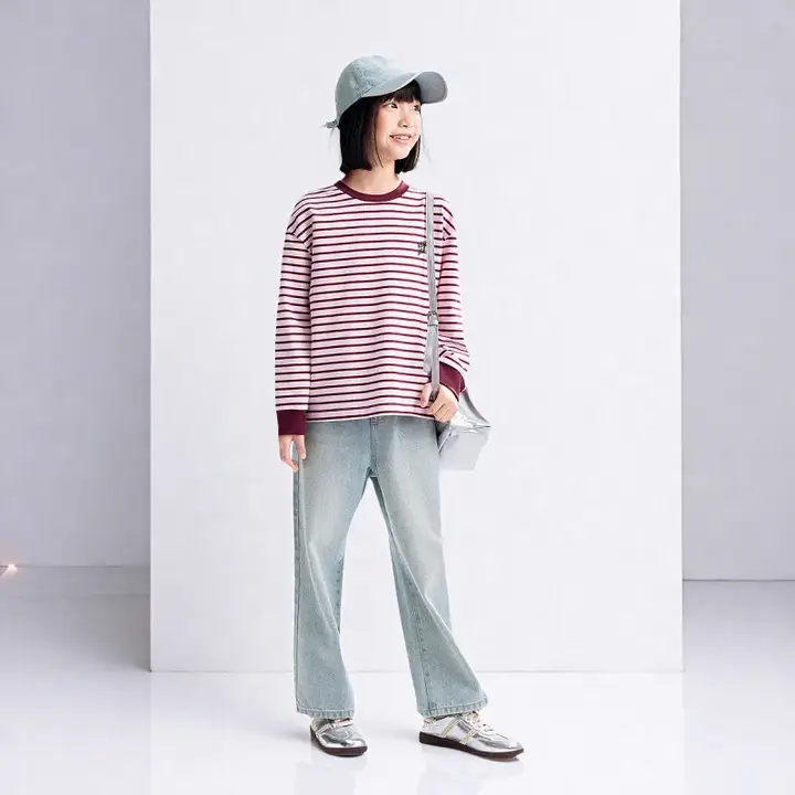 女の子用デニムパンツ【秋用・フィット・ストレッチ素材】（セットアップ対応）