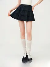 デニムティアードスカート レディース フリル ハイウエスト Aライン ヴィンテージ 着回し 夏