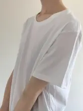 Tシャツ メンズ 半袖 白 綿100% クルーネック オーバーサイズ 薄手 通気性 ベーシック インナー 夏「MION」