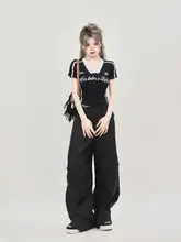 女性用 VネックショートスリーブTシャツ【フィットデザイン・カジュアル・セクシー】