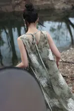 中華風の絞り染めワンピース【夏用・ロマンチック・フィット・ロングスカート】（セットアップ対応）