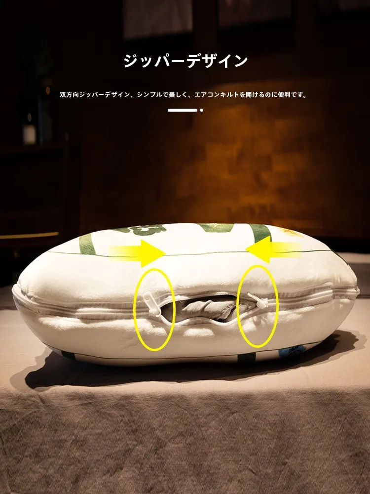 クッション 毛布 2ウェイ 車用 オフィス 昼寝 折りたたみ ブランケット 男性用 睡眠 2in1：快適な日常空間に最適な折りたたみ式布団クッション