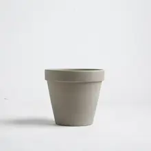 灰陶製プランター【トレイ付き・北欧スタイル・インテリアグリーン用】
