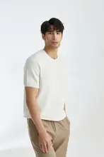 JSSD HOMME メンズ 夏用 蚕糸100% 半袖Tシャツ【クルーネック・ニットタイプ】