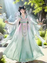 女性用漢服【日常着用・春夏用・薄手・改良デザイン】（セットアップ対応）