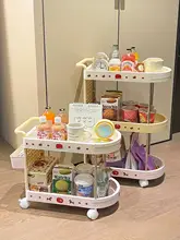おしゃれなキッチン用移動式多層収納ワゴン【リビング・キッチン・お菓子置きに最適】