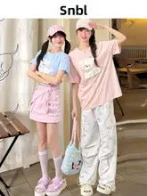 可愛いデザイン！小犬モチーフのショートTシャツ【シンプル・ラウンドネック・短袖・夏用】