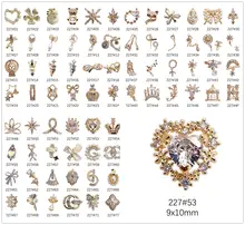 ネイルアート用 ハートデザインの合金製スワロフスキー【多用途・ネイルデコレーション】