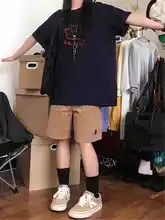コットン製 ゆったりフィットTシャツ【男女兼用・アメリカンヴィンテージ・半袖・カップル向け】