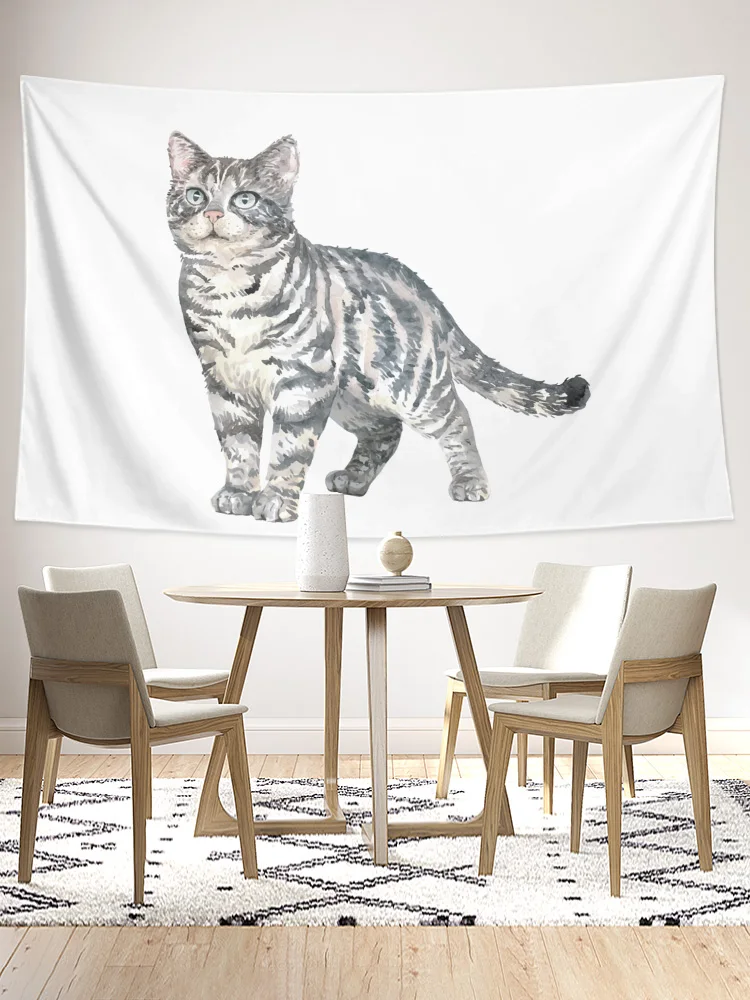 猫のイラストタペストリーを家に設置するなら、どう選ぶ？