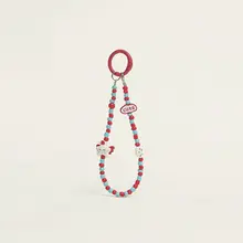 可愛いリンゴと星のスマホストラップ【カメラ用・キーホルダー・バッグ飾り】