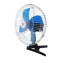 車載用電動ファン【12V・24V対応・10インチ・クリップ付き・首振り機能】