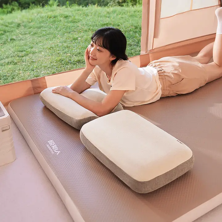 The Primitive アウトドア用ポータブルエアピロー【記憶綿・旅行・キャンプ用・快適な睡眠サポート】