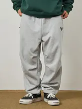 ストリートスタイル コーデュロイプリントジップポケット付き加絨パンツ