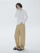 トレンド感あふれる折り返しワイドパンツ【スリムシルエット・デザイン・ストレート】（セットアップ対応）