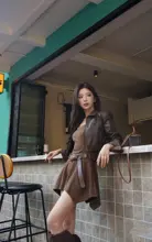 秋季のビンテージデザイン！デザートテイストのキャミソールワンピース【西部風・旅行用・レトロ風】（セットアップ対応）