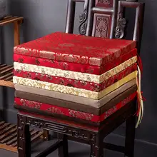 中式紅木材のダイニングチェアクッション【防滑・取り外し可能・クラシックデザイン】