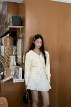 秋の雰囲気漂う！ニットカーディガン【韓国風・デザインオーバーコート】