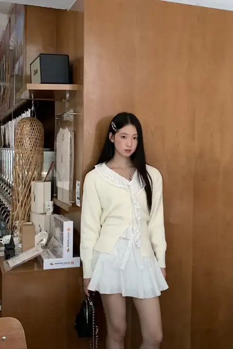 秋の雰囲気漂う！ニットカーディガン【韓国風・デザインオーバーコート】