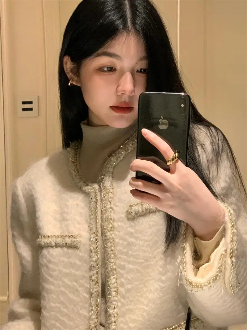 厚手キルティングジャケット：小香風の女性向け高級感デザインを実現