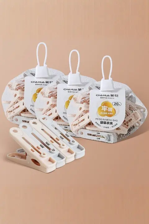 多色プラスチック服固定クリップ【大口径・強い噛み合わせ・防風タイプ】