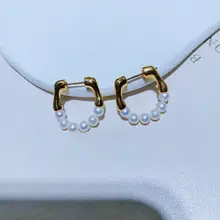 天然淡水AK珍珠耳扣耳環【極上の柔らかさ・フレンチスタイル・エレガント】
