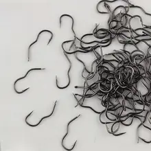 自動回転魚鉤散装3本鈎炭鋼カーブフック釣り用バーブ付き