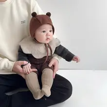 春秋用ベビー服【おしゃれなプルオーバーとハーフパンツ・韓国風】（セットアップ対応）