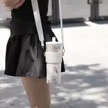 保温杯カバー【調節可能なショルダーストラップ・華やかなデザイン】