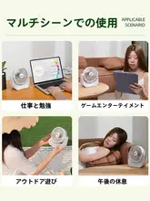 USB充電式 ミニデスクファン【静音・ポータブル・三段階風力調整・家庭用・夏季用】