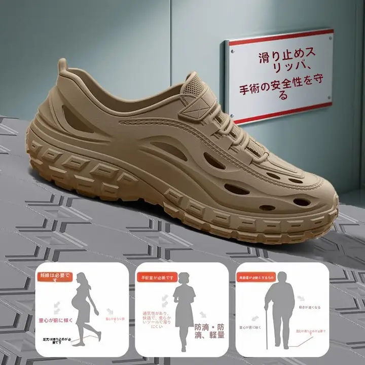 医療用室内履き メンズ夏用サンダル【足弓サポート・防滑・防臭・通気性】