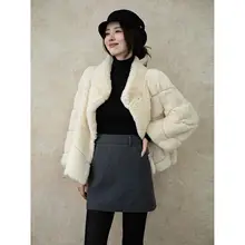 極上の柔らかさの小さなウサギファーコート【冬用・レディース】
