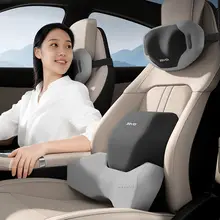 快適運転をサポート！車用ヘッドレスト【首と腰を支えるデザイン・運転用】