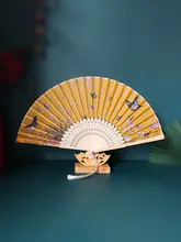 漢服扇子、中国風花鳥蝶スカート、古代風扇子