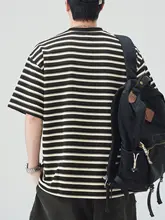 Tシャツ メンズ 半袖 ボーダー 接触冷感 ひんやり ルーズ カジュアル 夏 トップス 「HAOZHI」