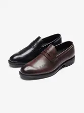 丸いトゥのレザー紳士靴【低めのカット・大人の品格】