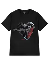 夏のトレンド！ユニセックス Tシャツ【ハートプリント・ルーズフィット・柔らかな生地】