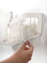 浴室用ホワイトメッシュ収納バスケット【壁掛けタイプ】