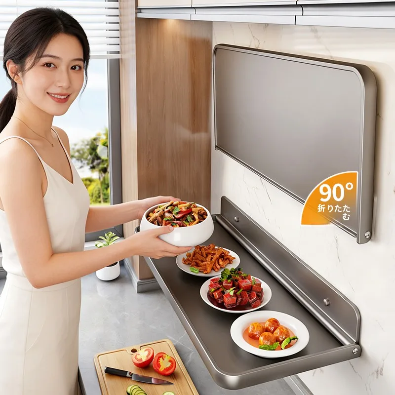 多機能折りたたみ式キッチン収納ラック：北欧風の吸盤壁掛けで収納効率を最大化
