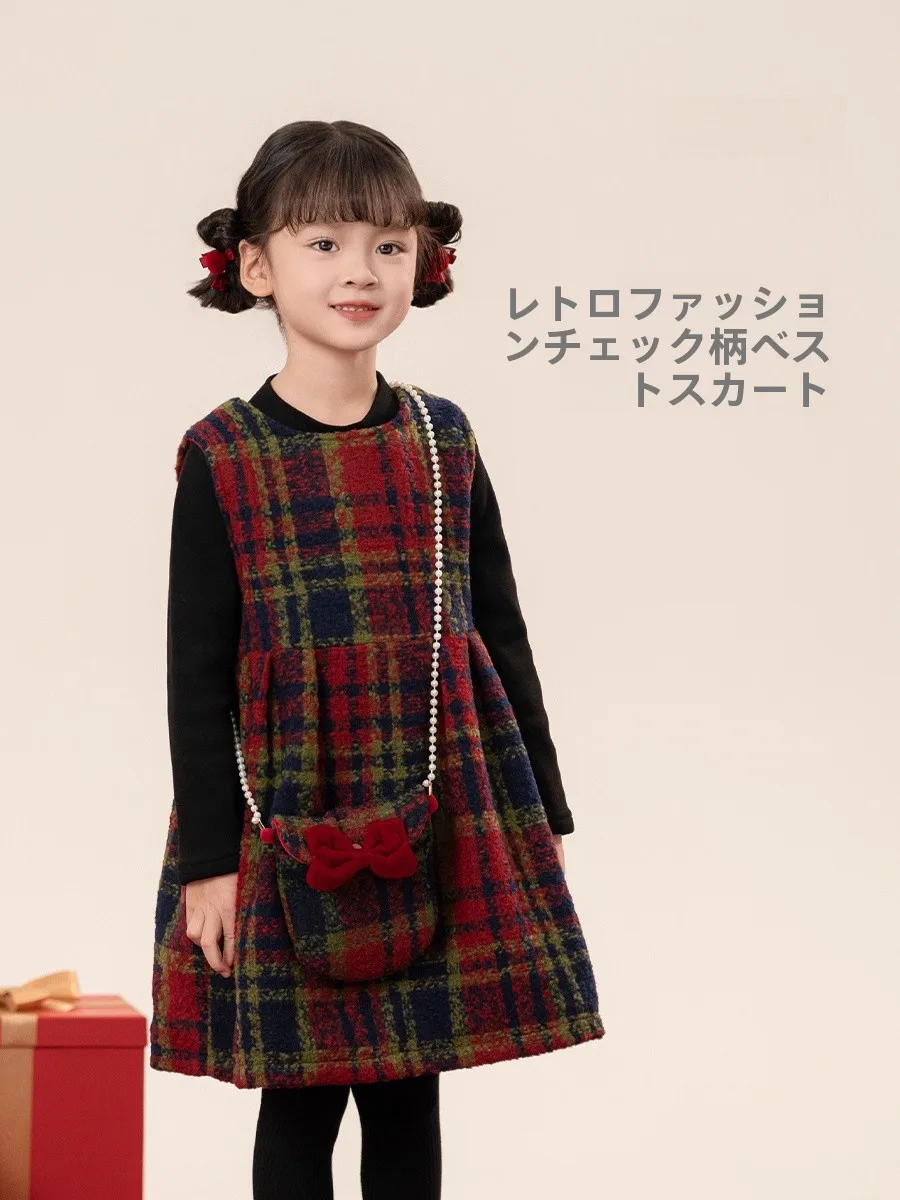 女の子用連衣裙【春秋・プリンセスデザイン・かわいい】：复古风格子裙の実用性と季節別コーデガイド