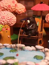 樹脂製 小鳥と桜の木の置物【ミニチュアガー  デン・デスクトップ装飾】