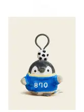 キーホルダー ストラップ ぬいぐるみ サッカーボール ペンギン コラボ 車用 メンズ おしゃれ アクセサリー 「HAVEROSE」
