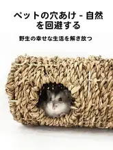 ハムスター用天然素材製おしゃれなトンネル玩具【草編み・ハムスターハウジングに最適】