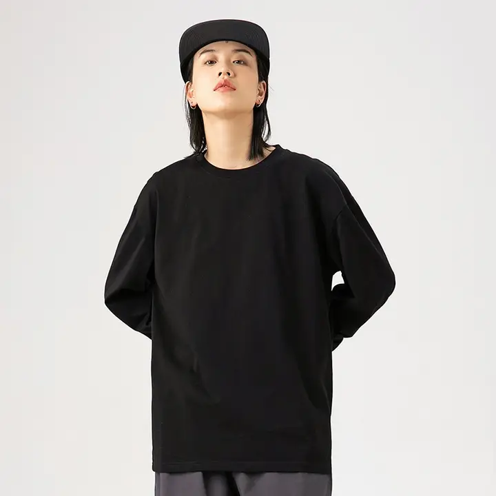 綿100%厚手長袖Tシャツ【ゆったり落ち感・アメリカンスタイル】