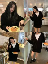 フリースフード付きパーカー【ゆったり・ラフなデザイン・ジッパー付き】（セットアップ対応）