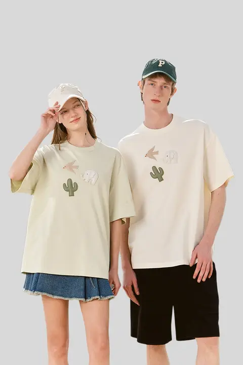 ユニークな立体カートゥーンデザインの半袖Tシャツ【カジュアル・男女兼用】