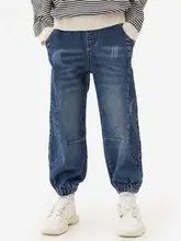 男児用 デニムパンツ【春秋用・フィット・束脚デザイン】