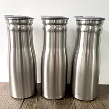 韓国式 ステンレス 冷水筒 シングルレイヤーブラシ加工